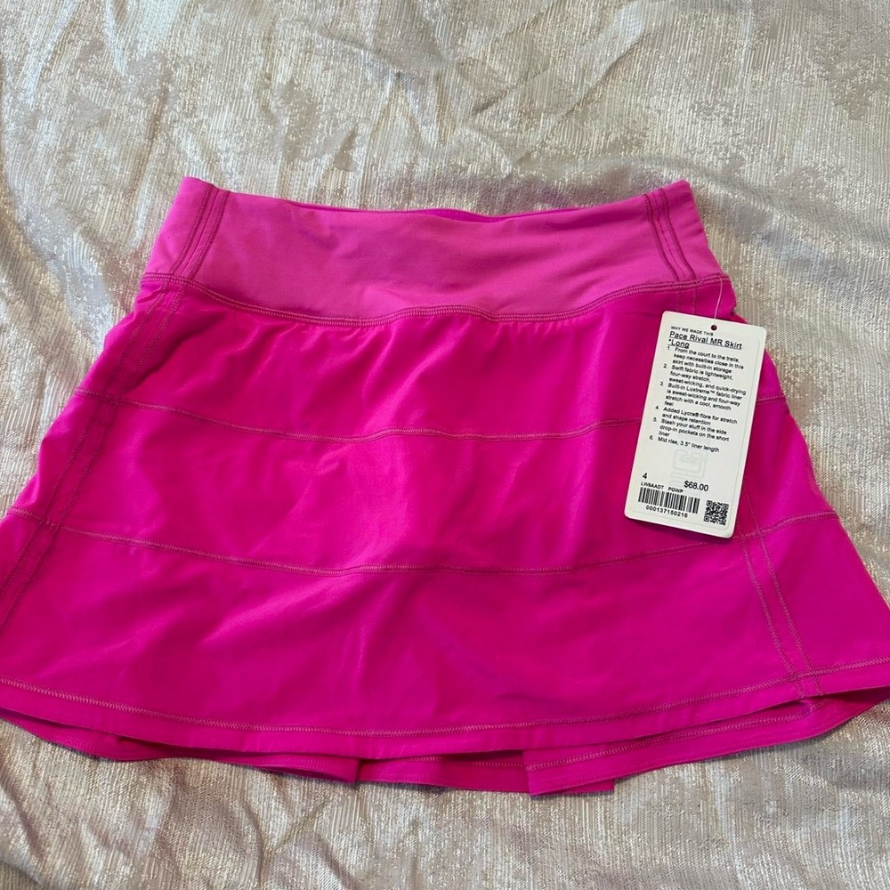 Lululemon pow pink tennis skirt
